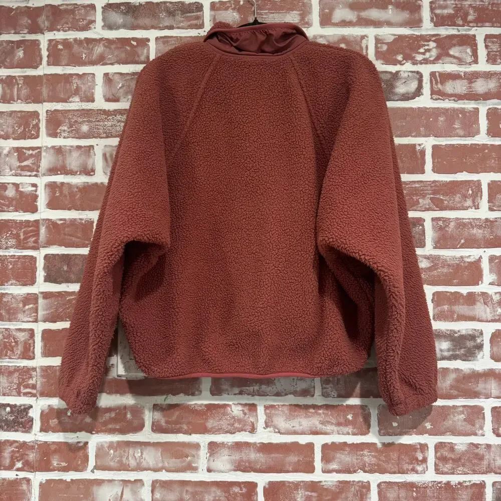FP Movement Free People Hit the Slopes Fleece Jacket Rust Red Size XS - Picture 2 of 8
